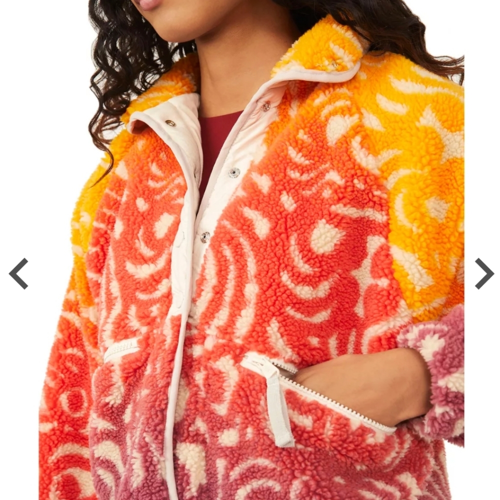 NWT Women's FREE PEOPLE MOVEMENT Sherpa Fleece Jacket - Picture 4 of 6
